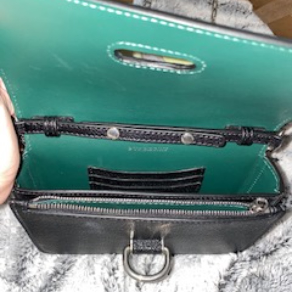 NEW BURBERRY D Ring Black Mini Crossbody Bag - Picture 4 of 6